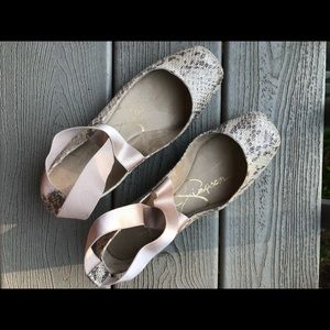 Neutral snake print Jessica Simpson flats